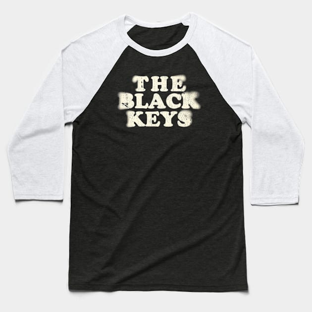 the black keys - noise type Baseball T-Shirt by HANASUISI